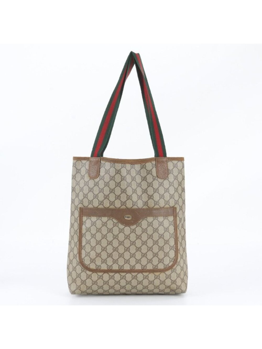 Gucci GG Supreme Sherry Line Leather Tote Bag Shoulder